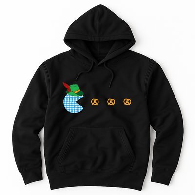 Oktoberfest Video Game Eating Pretzels Retro Gamer Hoodie