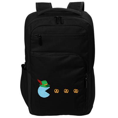 Oktoberfest Video Game Eating Pretzels Retro Gamer Impact Tech Backpack