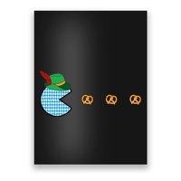 Oktoberfest Video Game Eating Pretzels Retro Gamer Poster