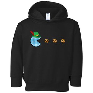 Oktoberfest Video Game Eating Pretzels Retro Gamer Toddler Hoodie