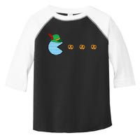 Oktoberfest Video Game Eating Pretzels Retro Gamer Toddler Fine Jersey T-Shirt