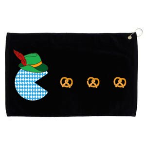 Oktoberfest Video Game Eating Pretzels Retro Gamer Grommeted Golf Towel