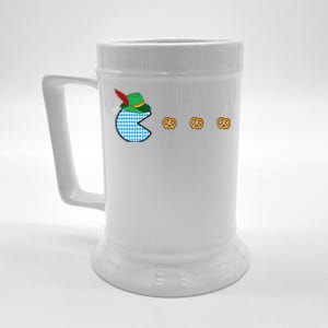 Oktoberfest Video Game Eating Pretzels Retro Gamer Beer Stein