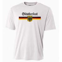 Oktoberfest Vintage German Flag Coat Of Arms Banner Crest Cooling Performance Crew T-Shirt