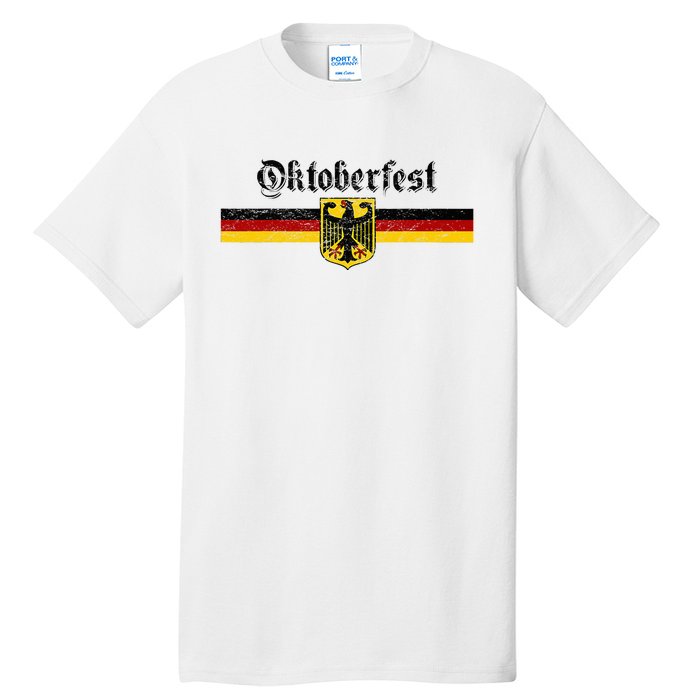 Oktoberfest Vintage German Flag Coat Of Arms Banner Crest Tall T-Shirt