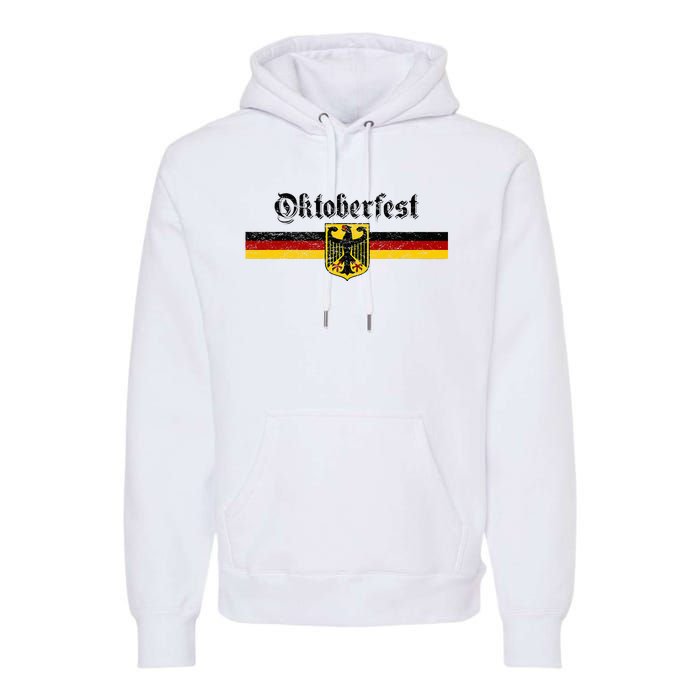 Oktoberfest Vintage German Flag Coat Of Arms Banner Crest Premium Hoodie