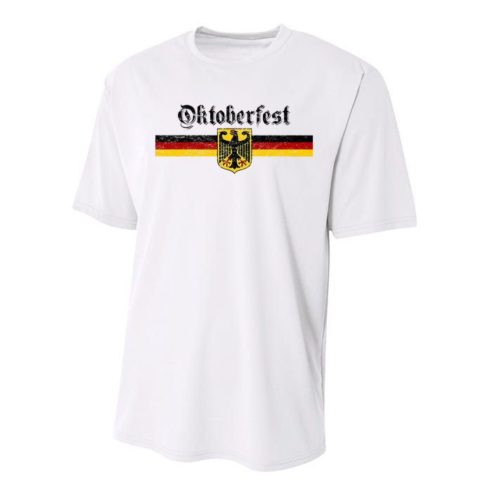 Oktoberfest Vintage German Flag Coat Of Arms Banner Crest Performance Sprint T-Shirt