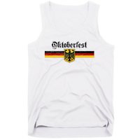 Oktoberfest Vintage German Flag Coat Of Arms Banner Crest Tank Top