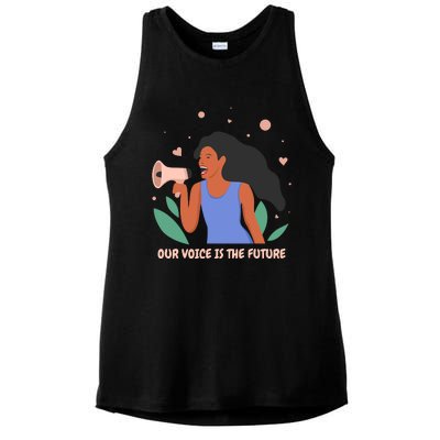 Our Voice Is The Future Ladies PosiCharge Tri-Blend Wicking Tank