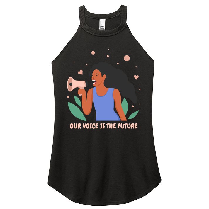 Our Voice Is The Future Women's Perfect Tri Rocker Tank