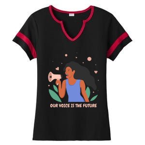 Our Voice Is The Future Ladies Halftime Notch Neck Tee