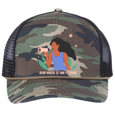 Our Voice Is The Future Retro Rope Trucker Hat Cap