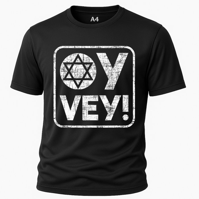 Oy Vey Jewish Jews Israelites Hashana Star Of David Cooling Performance Crew T-Shirt