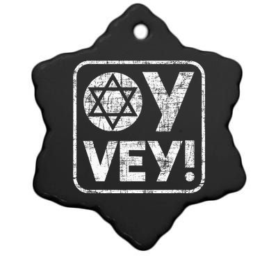 Oy Vey Jewish Jews Israelites Hashana Star Of David Ceramic Star Ornament