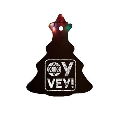 Oy Vey Jewish Jews Israelites Hashana Star Of David Ceramic Tree Ornament