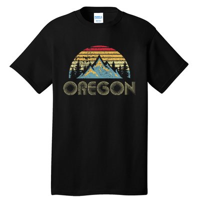 Oregon Vintage Mountains Nature Hiking Tall T-Shirt