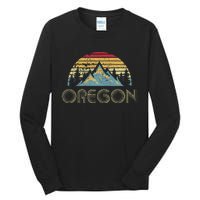 Oregon Vintage Mountains Nature Hiking Tall Long Sleeve T-Shirt