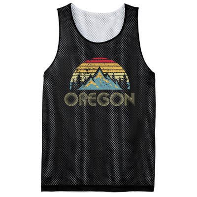 Oregon Vintage Mountains Nature Hiking Mesh Reversible Basketball Jersey Tank