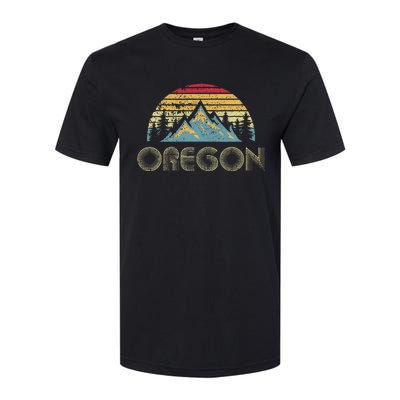 Oregon Vintage Mountains Nature Hiking Softstyle CVC T-Shirt