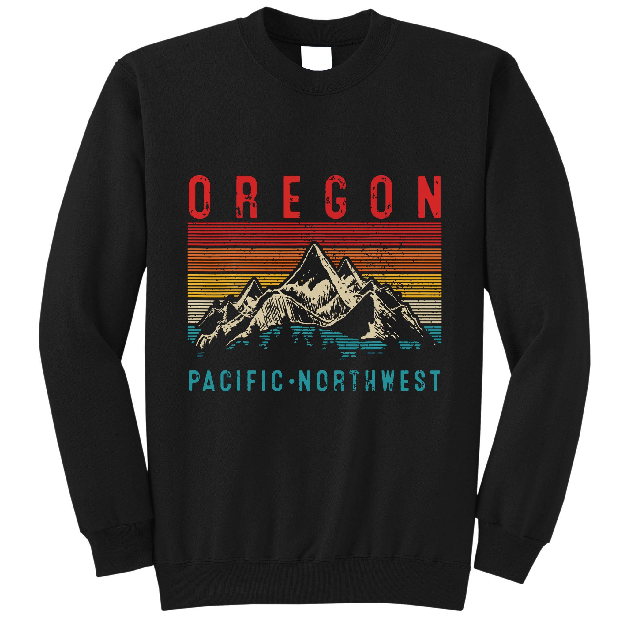 Oregon Vintage Mountains Hiking Pacific Northwest Pnw Gift Tall Sweatshirt