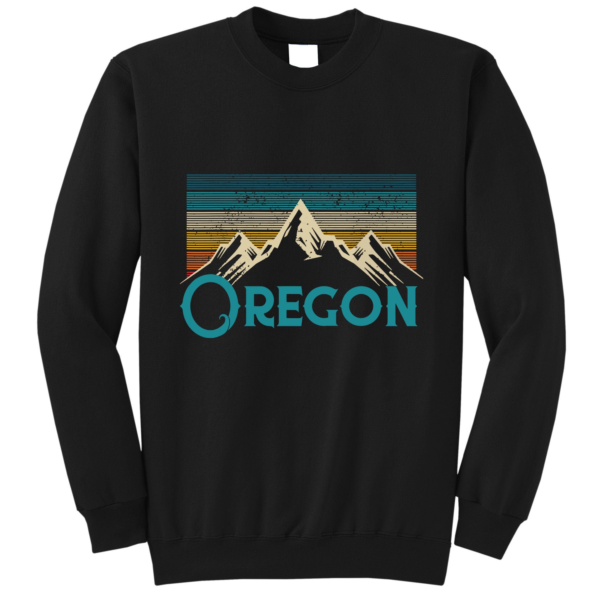 Oregon Vintage Mountains Retro Hiking Souvenir Gift Tall Sweatshirt
