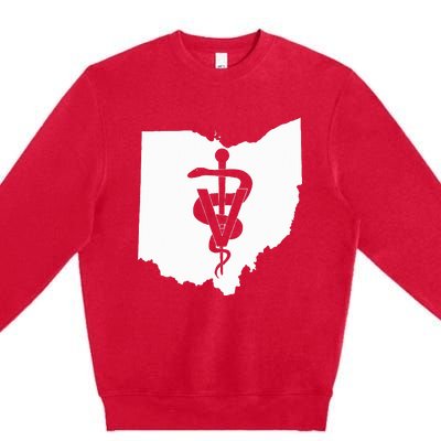 Ohio Veterinary Medicine Vet Tech Clinic Premium Crewneck Sweatshirt