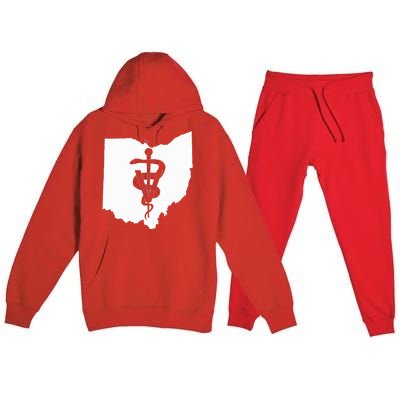 Ohio Veterinary Medicine Vet Tech Clinic Premium Hooded Sweatsuit Set