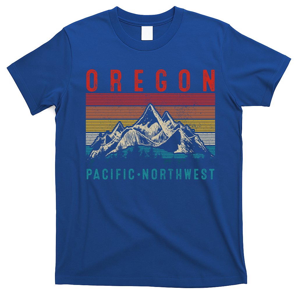 Oregon Vintage Mountains Hiking Pacific Northwest Pnw Gift Funny Gift T-Shirt