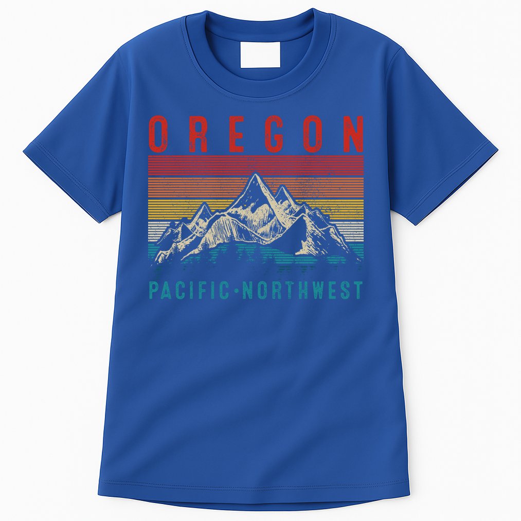Oregon Vintage Mountains Hiking Pacific Northwest Pnw Gift Funny Gift Tall T-Shirt