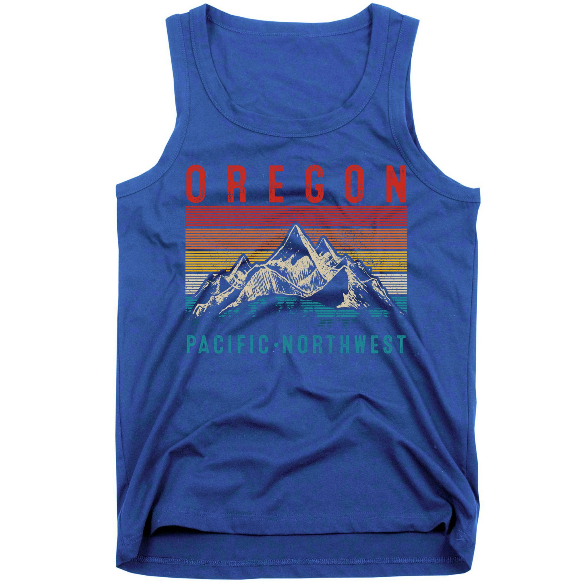 Oregon Vintage Mountains Hiking Pacific Northwest Pnw Gift Funny Gift Tank Top