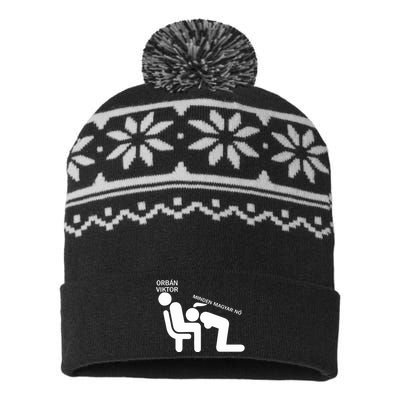 Orban Viktor Minden Magyar No USA-Made Snowflake Beanie