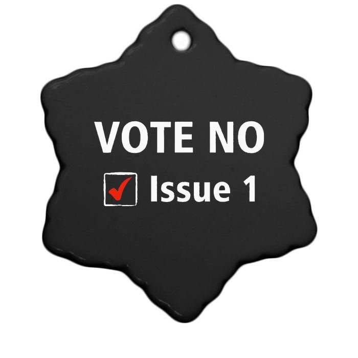 Ohio Vote No Issue 1 Ceramic Star Ornament