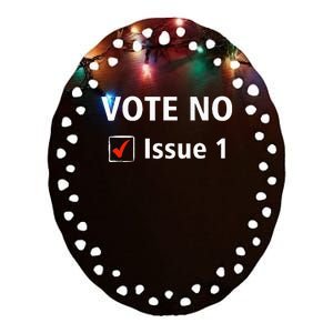 Ohio Vote No Issue 1 Ceramic Oval Ornament