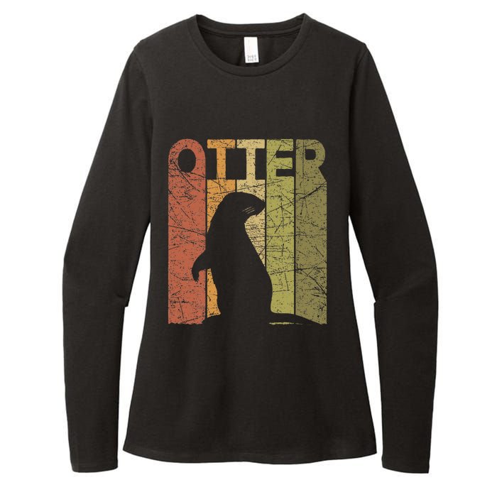 Otter Vintage Otter Lover Retro Sea Otter Womens CVC Long Sleeve Shirt