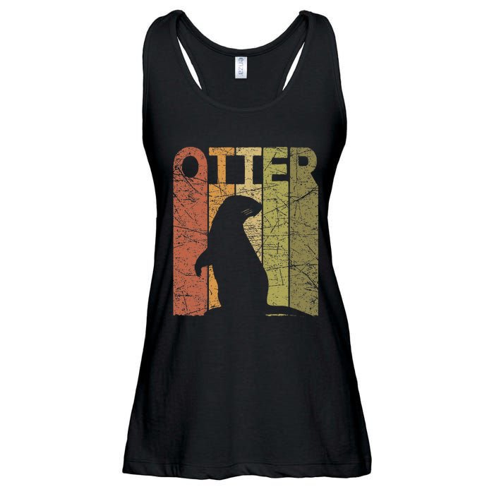 Otter Vintage Otter Lover Retro Sea Otter Ladies Essential Flowy Tank