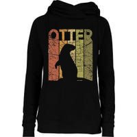 Otter Vintage Otter Lover Retro Sea Otter Womens Funnel Neck Pullover Hood