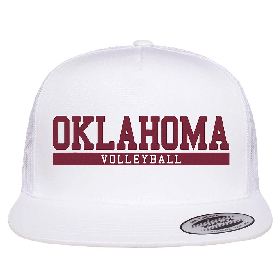 Oklahoma Volleyball Flat Bill Trucker Hat