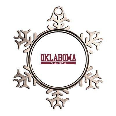 Oklahoma Volleyball Metallic Star Ornament