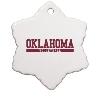 Oklahoma Volleyball Ceramic Star Ornament