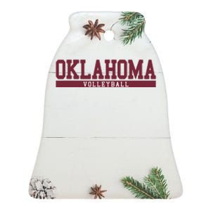 Oklahoma Volleyball Ceramic Bell Ornament