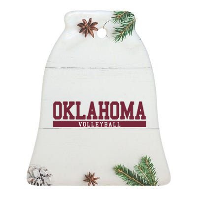 Oklahoma Volleyball Ceramic Bell Ornament