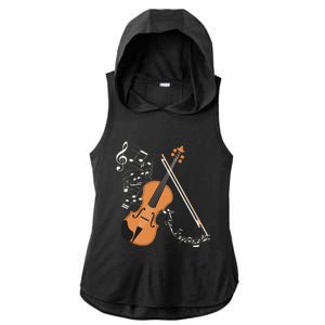 Orchestra Violin Player Gift Musical Instrument Violin Ladies PosiCharge Tri-Blend Wicking Draft Hoodie Tank