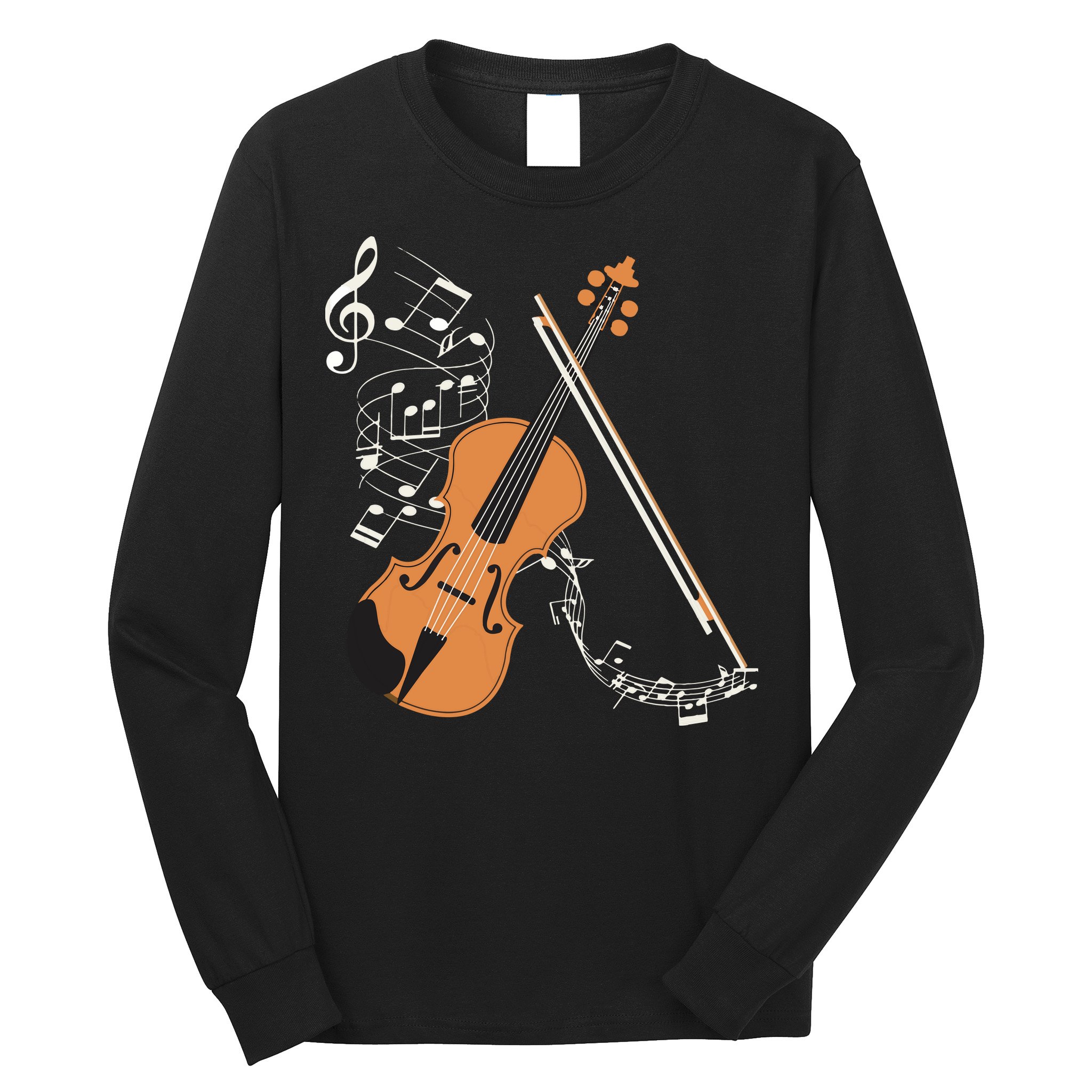 Orchestra Violin Player Gift Musical Instrument Violin Long Sleeve Shirt