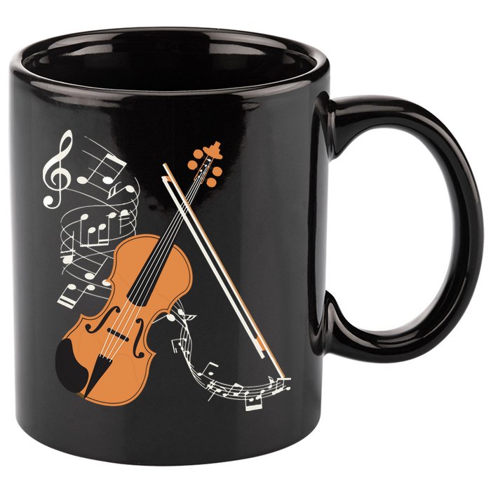 Orchestra Violin Player Gift Musical Instrument Violin 11oz C Handle Ceramic Mug