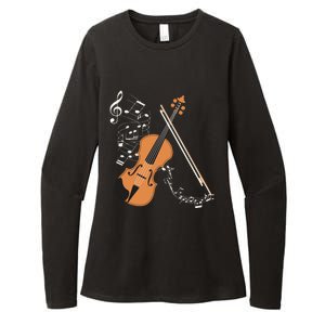 Orchestra Violin Player Gift Musical Instrument Violin Womens CVC Long Sleeve Shirt