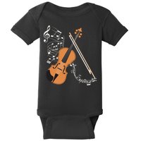 Orchestra Violin Player Gift Musical Instrument Violin Baby Bodysuit