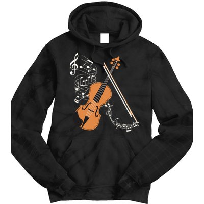 Orchestra Violin Player Gift Musical Instrument Violin Tie Dye Hoodie