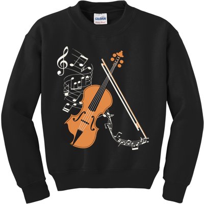 Orchestra Violin Player Gift Musical Instrument Violin Kids Sweatshirt