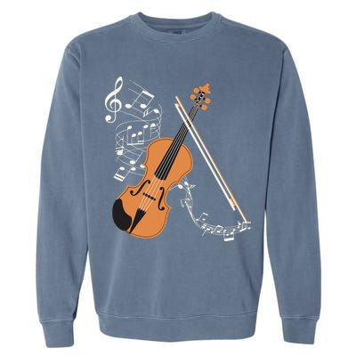 Orchestra Violin Player Gift Musical Instrument Violin Garment-Dyed Sweatshirt