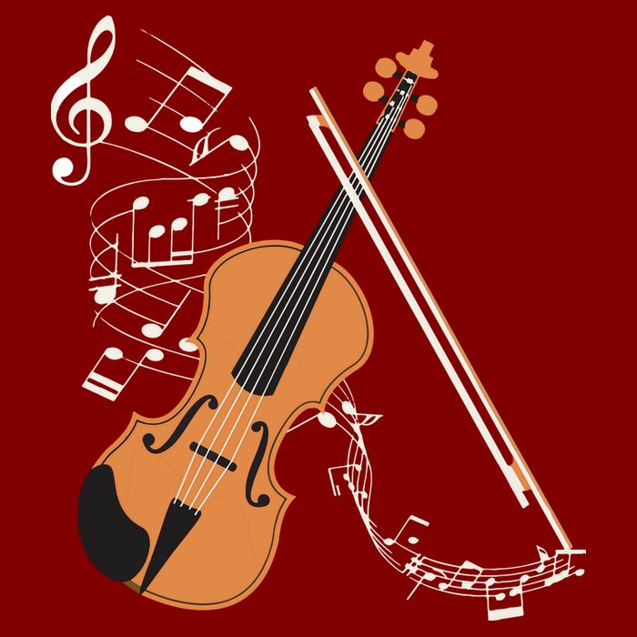 Orchestra Violin Player Gift Musical Instrument Violin Cooling Performance Crew T-Shirt